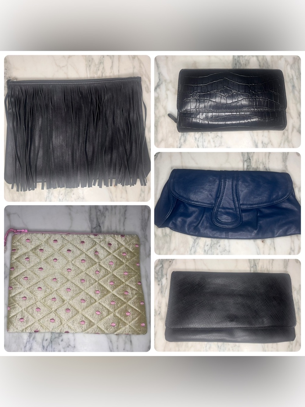 🪭Lot of 5 Clutches🪭